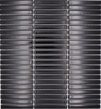 Ceramic mosaic mosaic rods black glossy wall kitchen bathroom shower MOS24-CG21