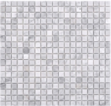 Natural stone mosaic marble white carrara look matt wall floor kitchen bathroom shower MOS38-15-2000