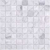 Natural stone mosaic marble white carrara look matt wall floor kitchen bathroom shower MOS42-32-2000