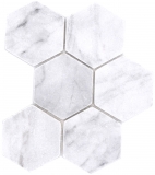 Natural stone mosaic tiles marble white matt wall floor kitchen bathroom shower MOS42-HX142