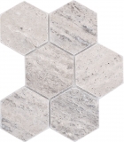 Natural stone mosaic tiles terrace travertine white gray matt wall floor kitchen bathroom shower MOS42-HX147