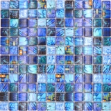 Glass mosaic mosaic tile blue glossy Bird wall kitchen bathroom shower MOS68-WL74_f