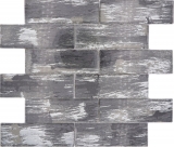 Glass mosaic mosaic tile black with silver glossy wall kitchen bathroom shower MOS88-SW02_f