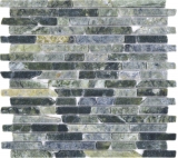 Natural stone mosaic tiles marble green matt wall floor kitchen bathroom shower MOS40-0407_f
