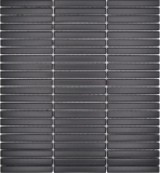 Ceramic mosaic mosaic rods black matt wall kitchen bathroom shower MOS24-CG01_f