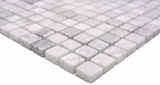 Hand sample natural stone mosaic marble white carrara look matt wall floor kitchen bathroom shower MOS38-15-2000_m