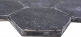 Hand-painted natural stone mosaic tiles marble black matt wall floor kitchen bathroom shower MOS42-HX143_m