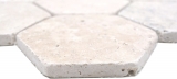 Hand sample natural stone mosaic tiles travertine beige matt wall floor kitchen bathroom shower MOS42-HX146_m