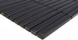 Hand-painted ceramic mosaic mosaic tiles black matt wall kitchen bathroom shower MOS24-CG01_m