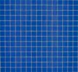 Glass mosaic mosaic tile Dark blue swimming pool pool mosaic Classic paper-bonded