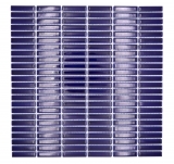 Ceramic mosaic rods retro 50s 60s straps cobalt blue glossy MOS24-BM5