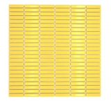 Ceramic mosaic rods retro 50s 60s straps yellow glossy MOS24-BM6