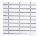 Ceramic mosaic rods retro 50s 60s straps white matt MOS24-BM9