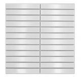 Ceramic mosaic rods Modern Art white glossy MOS24-S10