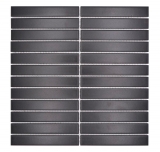 Ceramic mosaic rods Modern Art black matt MOS24-S60