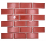 Ceramic mosaic tile Metro composite look uni red MOS24-09R