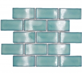 Ceramic mosaic tile Metro Sybway composite uni petrol green glossy MOS26-716