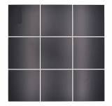 Self-adhesive mosaic mat metal black tile look with white joint MOS200-B03