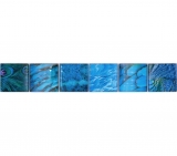 Mosaic Border Glass mosaic Animal world BIRD Light blue Dark blue MOS78BOR-W78