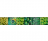 Mosaic border Border glass mosaic animal world peacock dark green light green yellow MOS78BOR-W88