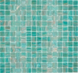 Glass mosaic mosaic tile green turquoise copper iridescent MOS230-G65