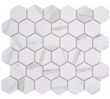 Ceramic mosaic white matt stone look mosaic tile kitchen wall tile backsplash bathroom shower wall MOS11G-0112_f