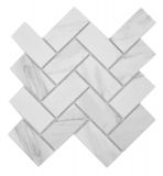Ceramic mosaic white matt stone look mosaic tile kitchen wall tile backsplash bathroom shower wall MOS24-1102_f