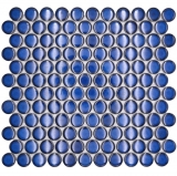 Ceramic mosaic cobalt blue glossy round look mosaic tile kitchen wall tile backsplash bathroom shower wall MOS10-0405GR_f