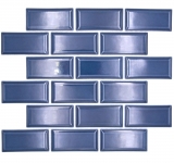 Ceramic mosaic cobalt blue glossy metro look mosaic tile kitchen wall tile backsplash bathroom shower wall MOS24-04K_f