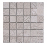 Ceramic mosaic beige matt retro look mosaic tile kitchen wall tile backsplash bathroom shower wall MOS14-B1_f