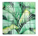 Mosaic tile glass mosaic green glossy floral look mosaic tile kitchen wall tile mirror bathroom shower wall MOS88-Pic01_f