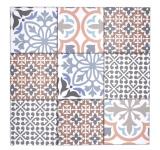 Mosaic tiles self-adhesive mix cream/blue/orange/grey matt retro look mosaic tile kitchen wall tile backsplash bathroom MOS200-S1406_f