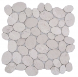 Natural stone mosaic Mosaic tile mix white/blue/orange/grey matt pebble look mosaic tile kitchen wall tile backsplash bathroom shower wall MOS30-0101_f