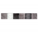 Border Border mosaic mix silver/ black glossy mosaic tile kitchen wall tile mirror bathroom shower wall MOS126BOR-1784_f