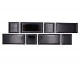Border Border mosaic black glossy metro look mosaic tile kitchen wall tile mirror bathroom shower wall MOS26BORWM-0301_f