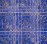 Glass mosaic mosaic tile blue signal blue copper glossy pool look mosaic tile kitchen wall tile mirror bathroom shower wall MOS230-G17_f