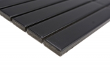 Hand-patterned ceramic mosaic rods Modern Art black matt MOS24-S60_m