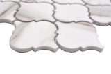 Hand-painted ceramic mosaic Florentine Calacatta Vintage white gray-brown matt MOS13-0204_m
