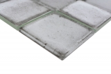 Hand-painted glass mosaic mosaic tile Retro Vinatage cement style pastel gray MOS88-S02_m