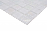 Hand-painted glass mosaic mosaic tile small flip flop iridescent white multicolored MOS65-S10_m