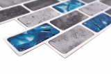 Hand sample self-adhesive mosaic film vinyl rectangle composite gray blue iridescent MOS200-MS8_m