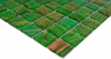 Hand-painted glass mosaic mosaic tile light pearl green light green gold copper iridescent MOS230-G24_m