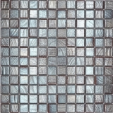 Jasba Senja Pure mosaic ceramic stoneware wenge-metallic glossy metal look kitchen bathroom shower MOSJB27 1 mat
