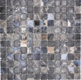Jasba Agrob Buchtal Fresh Marble & More mosaic ceramic stoneware illusion dark glossy marble look kitchen bathroom shower MOSJBMM22 1 mat
