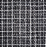 Glass mosaic QUADRAT CRYSTAL GLITTER BLACK MOS130-B824 1 mat
