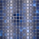 Ceramic mosaic tiles Jasba deep blue mix glossy n.a. Kitchen wall bathroom tile shower wall / 10 mosaic mats