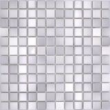 Ceramic mosaic tiles Jasba silver gray mix glossy n.a. Kitchen wall bathroom tile shower wall / 10 mosaic mats