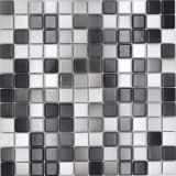 Ceramic mosaic tiles Jasba white gray mix glossy n.a. Kitchen wall bathroom tile shower wall / 10 mosaic mats