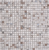 Ceramic mosaic tiles Jasba illusion beige glossy marble look kitchen wall bathroom tile shower wall / 10 mosaic mats