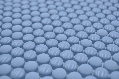 Hand pattern round enamel mix blue glossy/matt wall tile backsplash kitchen shower bathroom MOS140-0411_m